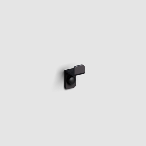 Clou Fold crochet simple noir mat revêtement par poudre SW417076
