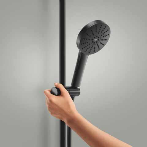 GroheVitalio Joy+douchesysteem met hoofddouche en handdouche280mmMat Zwart SW1590068