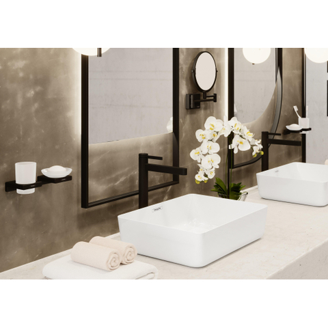 Hansgrohe Finoris 1 greeps wastafelkraan - 260 met afvoerplug - mat zwart SW651283