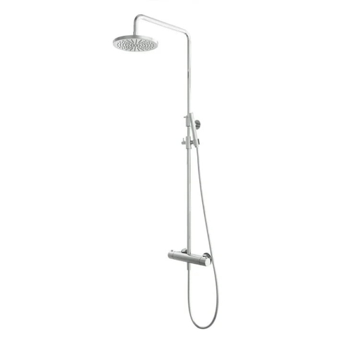 Hotbath Ace Regendoucheset - thermostatisch - hoofddouche 21cm - staafmodel handdouche - gladde doucheslang - hoogglans chroom SW1119121