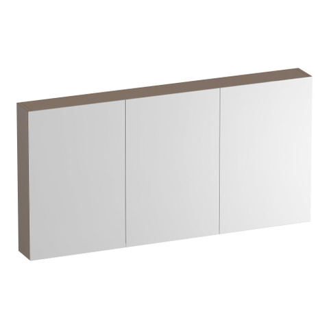 BRAUER Impress armoire de toilette - 140x70x15cm - sans éclairage - avec 3 portes miroir double face - moka mat SW1199027