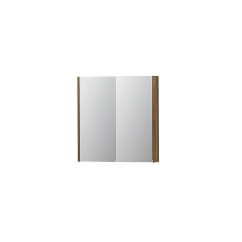 INK SPK2 spiegelkast – 70x74x14 cm – 2 deuren, dubbelzijdige spiegeldeuren – Massief eiken Aqua SW353364