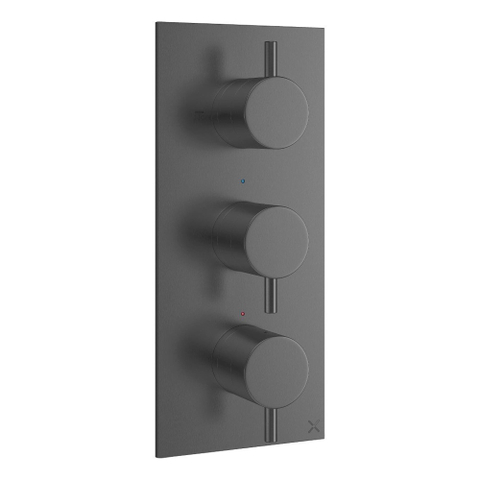 Crosswater MPRO 2 Mitigeur de douche - thermostatique - 3 boutons - vertical - gunmetal SW928290