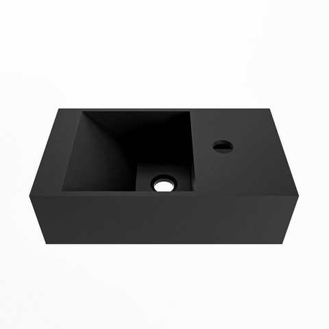 Mondiaz TYNE fontein - 40x23x12cm - wasbak links - 1 kraangat - solid surface Urban mat SW704678