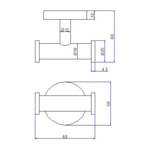 Crosswater Central dubbele handdoekhaak chroom SW24354