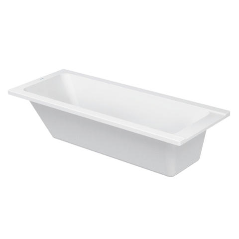 Duravit D-code Kunststof bad acryl rechthoekig - 170x70x40cm - zonder poten (afvoer in het midden) - glans wit 0297512