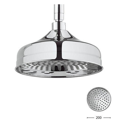 Crosswater Belgravia Hoofddouche - rond - 20cm - geschikt voor plafond/wand arm - hoogglans chroom SW24454