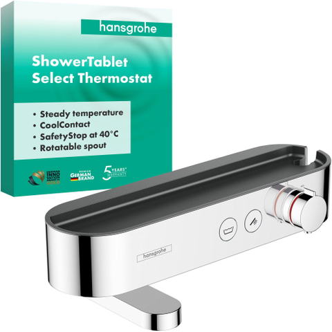 Hansgrohe Showertablet select Pulsify - select bad - thermostaat - met showertablet - 40cm - hoogglans chroom SW651028