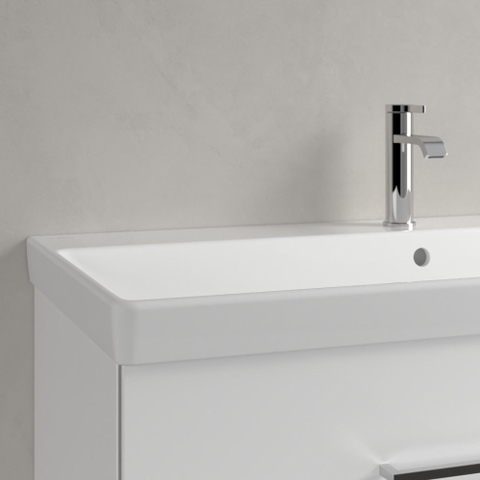 Villeroy & Boch Avento meubelwastafel - 100x47cm - 1 kraangat - met overloop - White Alpine (glans wit) SW59848