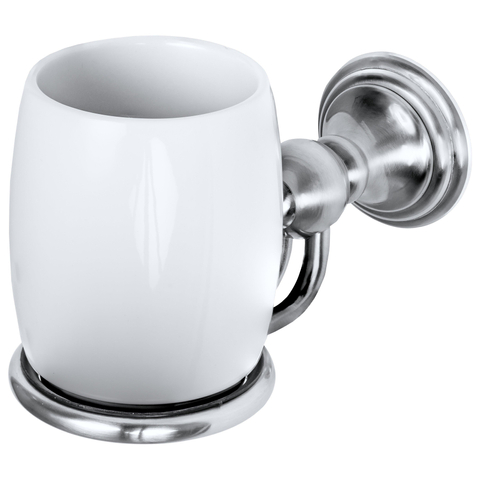 Haceka Allure Porte-gobelet simple Acier inoxydable brossé Céramique SW654087