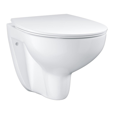 GROHE Solido Bau WC suspendu à fond creux sans bride 36.8x53.1cm 6/3L incl abattant blanc SW707018
