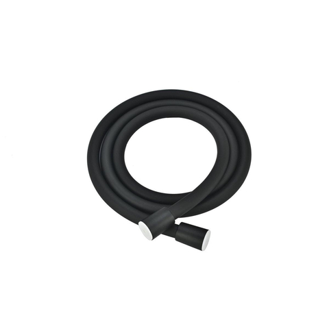 Fortifura Calvi ensemble de douche pluie encastré – douche de tête Ø 30 cm – bras mural courbé 35 cm – flexible lisse – noir mat SW1412046