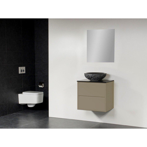 Saniclass New Future XXS Corestone13 Meuble salle de bain 60cm avec miroir taupe SW47744