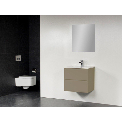 Saniclass New Future Empoli Meuble salle de bain 60cm avec miroir taupe SW47762