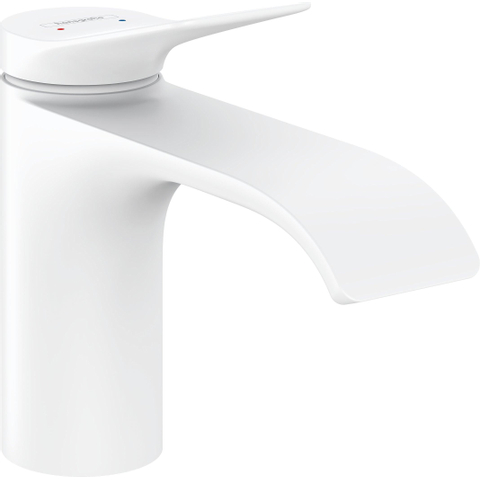Hansgrohe VIVENIS 1 greeps wastafelkraan - 80 - 80 zonder afvoer - mat wit SW642487