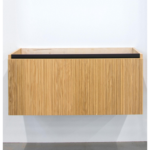 Saniclass Holz Base Badkameronderkast - 100cm - 1 lade - greeploos - eiken SHOWROOMMODEL SHOW26569