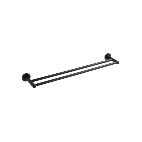 Fortifura Calvi Porte-serviettes - double - rond - Noir mat SW639934