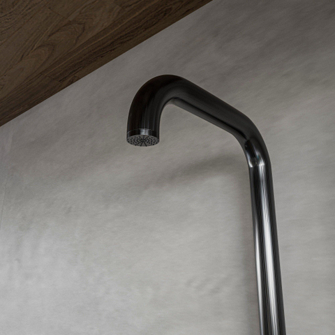 Fortifura Outdoor Original Buitendouche - RVS - 316 - handdouche - wandmodel - PVD - geborsteld gunmetal (antraciet) SW996255