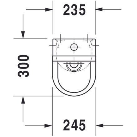 Duravit Starck 3 Urinoir - met sproeikop - met boveninlaat - met sifon - met bevestiging - rimless - wit 0290479