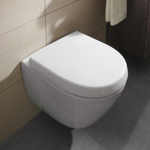 Villeroy & Boch Subway 2.0 closetzitting - compact - met deksel - White Alpine (glans wit) 1024388