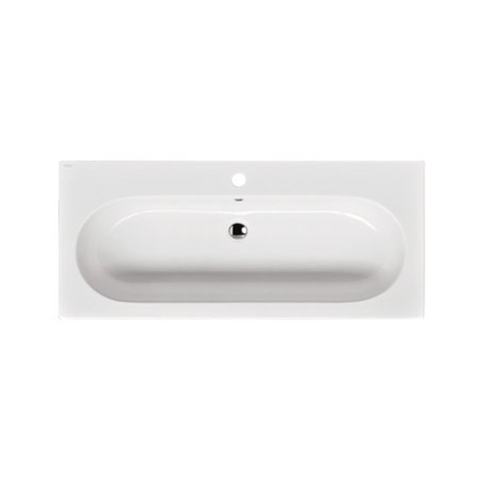 Saniclass Palermo lavabo pour meuble 100cm 1 lavabo 2 trous céramique blanc SW24916