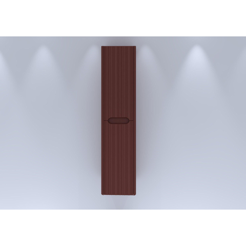 H&R badmeubelen Juice Hoge Kast - 40x35x170cm - met ronde hoeken - 3D-front - 2 deuren - linksdraaiend - terra mat SW875848