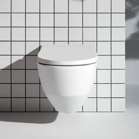 Laufen Cleanet NAVIA WC-douche 40.5x58x37cm chasse profonde incl. abattant avec couvercle et softclose céramique blanc mat mat SW258683
