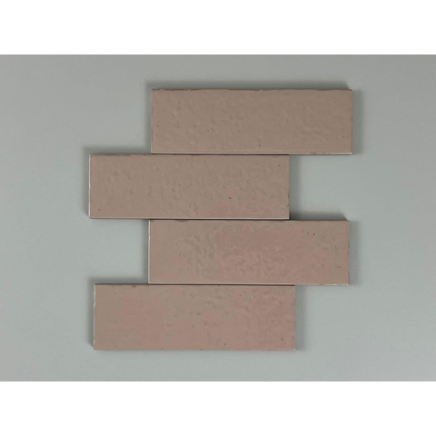 SAMPLE Terravito Nocino wandtegel - 6x18.6cm - Rose glans (roze) SW1221398