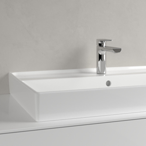 Villeroy & Boch Collaro meubelwastafel onderzijde - geslepen - 80x47cm - met overloop - 1 kraangat - White Alpine (glans wit) SW358317