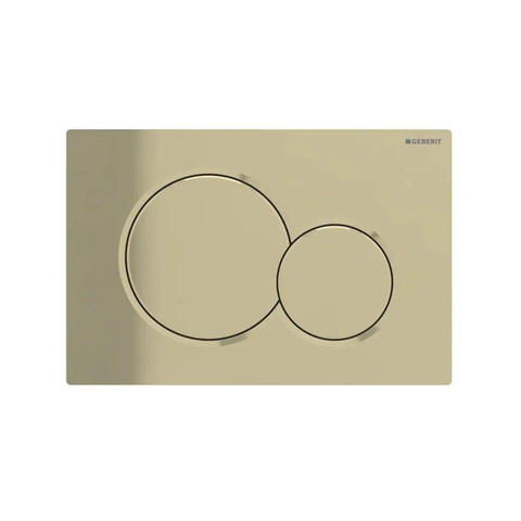 Geberit Sigma01 bedieningsplaat - 2-toets spoeling - ronde knoppen - edel - glans messing goud 0700523