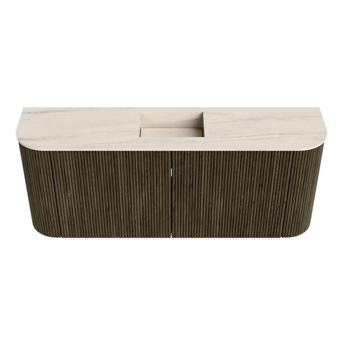 Mondiaz JOYA-DLUX 103.2cm toiletmeubel - ronding links en rechts kleur Shadow - Wastafel FAYE positie Midden Zonder kraangat kleur Meli. SW1424933