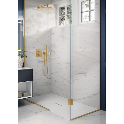 Villeroy & Boch Universal Showers regendouche arm - 408mm wand rond - Brushed Gold (goud) SW974390