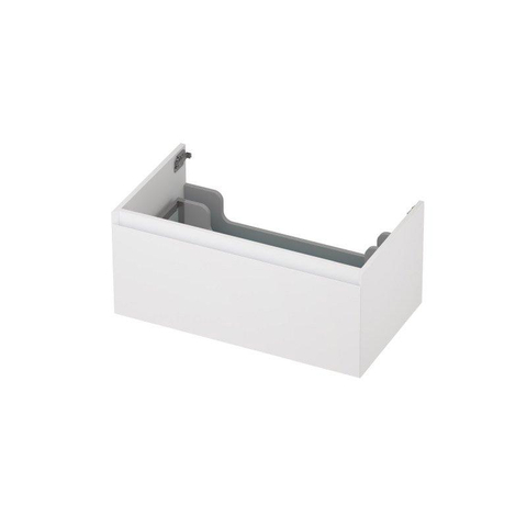 INK Wastafelonderkast - 80x45x35cm - 1 lade - greeploos - MDF lak - Mat wit SW157925