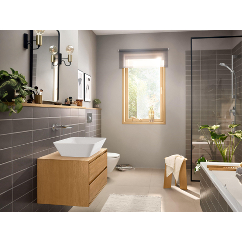 Hansgrohe Rebris e 1 greeps wastafelkraan - inbouw - wandmontage - met uitloop 20 cm - hoogglans chroom SW796442