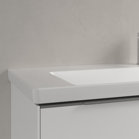Villeroy & Boch Subway 3.0 meubelwastafel - 130x47x17cm Rechthoek - 1 kraangat - met overloopgat CeramicPlus - White Alpine (glans wit) SW702138