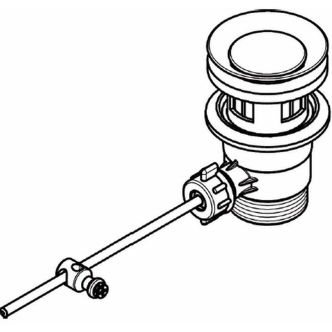 Hansgrohe Waste garnituur - 1 1/4 zonder sifon - hoogglans chroom GA43873