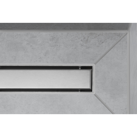 Hansgrohe RainDrain Match Douchegoot - 70cm - hoogte verstelbaar frame - brushed stainless steel SW1590422