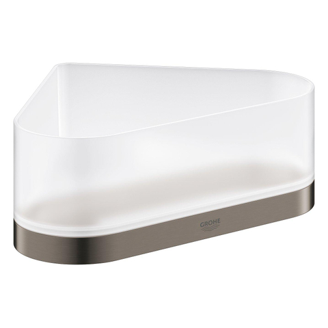 Grohe Selection Douchetray - 17x17x20x8.5cm - hoekmodel - wandmontage - brushed hard graphite (antraciet) SW444115