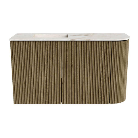 Mondiaz JOYA-DLUX Meuble de salle de bains 71,6cm - arrondi droit couleur Dusk - Vasque FAYE position Gauche 1 trou de robinet couleur Frappe SW1423101