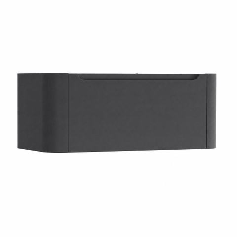 H&R badmeubelen Juice Meuble sous lavabo - 100x45x40cm - coins arrondis - 1 tiroir - poignée intégrée - anthracite mat SW867480
