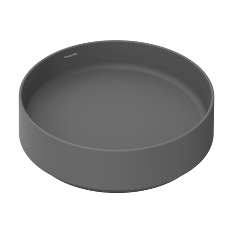 Hansgrohe Xuniva Waskom - 40x40cm - rond - zonder kraangat - zonder overloop - slate matt grey - mat grijs SW1413488