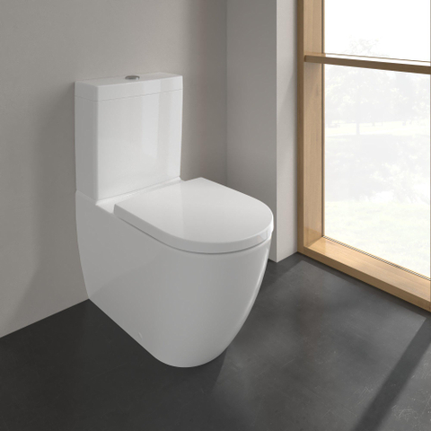 Villeroy & Boch Subway 3.0 Pack WC Sur Pied - 71cm - chasse à rotation - à fond creux - sans bride - sans réservoir - blanc alpin SW762394