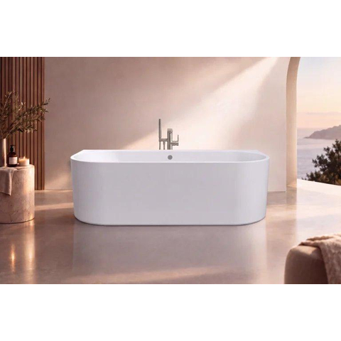 Arcqua Sera baignoire - 178x80x60cm - semi-îlot - acrylique - blanc brillant SW1601174