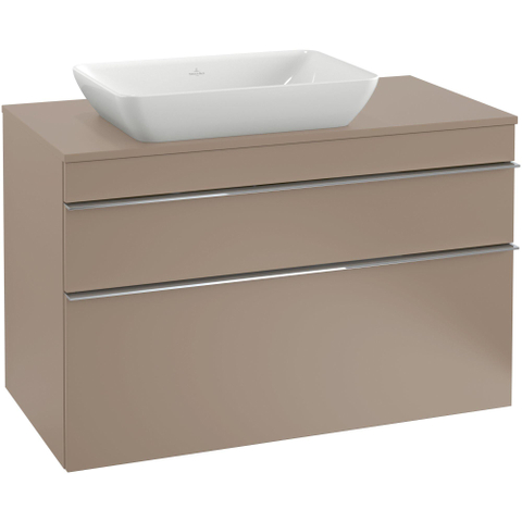 Villeroy & Boch venticello semi - inbouw opzetwastafel - zonder kraangat - 55x36cm - met overloop - White Alpine (glans wit) 1025158