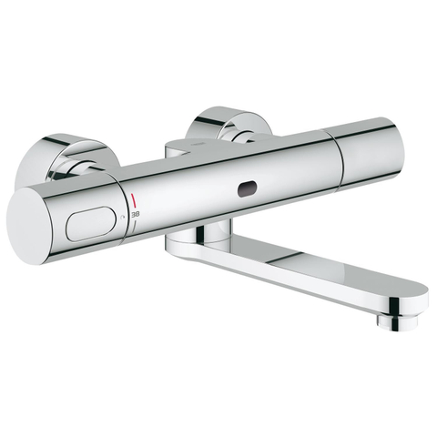 GROHE Eurosmart Cosmopolitan E robinet mural thermostatique avec bec 25cm avec batterie LongLife 6V chrome 0437785