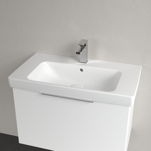 Villeroy & Boch Architectura wastafel - 80x44.5cm - met 1 kraangat - met overloop CeramicPlus - White Alpine (glans wit) SW1162476