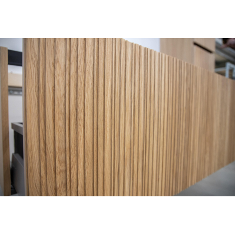 Saniclass Holz Base Badkameronderkast - 120cm - 1 lade - greeploos - eiken - met Forzalaqua topblad - marmer - OUTLET UDEN STORE44347