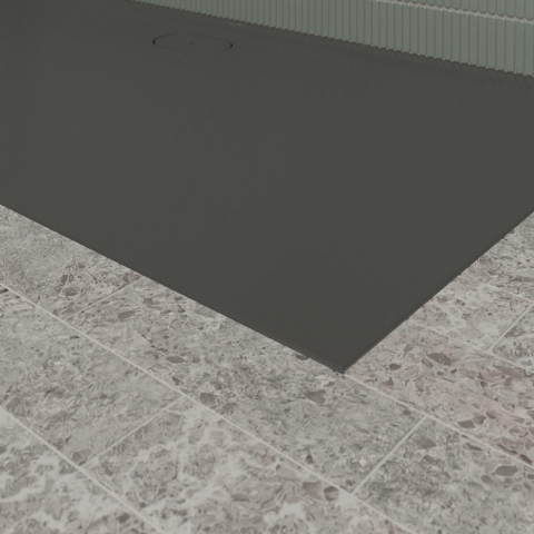 Villeroy & Boch Ecora douchebak - 180x90x3.5cm - afvoer lange zijde - anthracite (antraciet) SW1558968