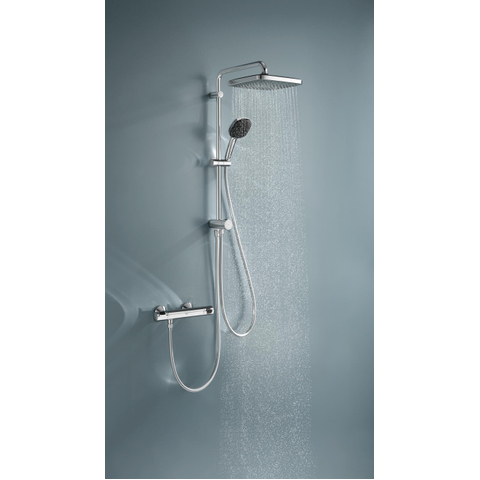 Grohe Vitalio Comfort 250 ensemble de douche pluie apparent – sans robinet – douche de tête 25 x 25 cm – barre de douche 60 cm – chrome SW1028266