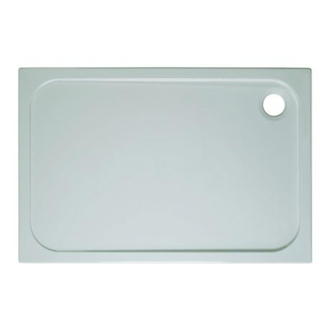 Crosswater Shower Tray receveur de douche - 80x110x4.5cm - rectangulaire - stone résin - blanc SW30958